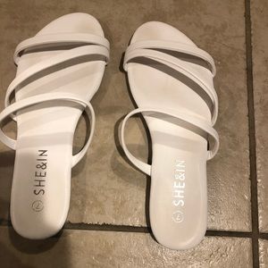 White sandals